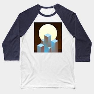 Geometric  City skyscrapers Baseball T-Shirt